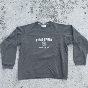 Eddie Bauer Men's Gray Crewneck Sweater